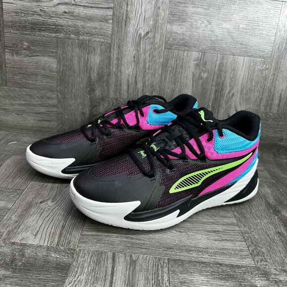 Puma Dagger Men's 10 Black Multicolored Basketball Shoes 311353-01 - Picture 4 of 8